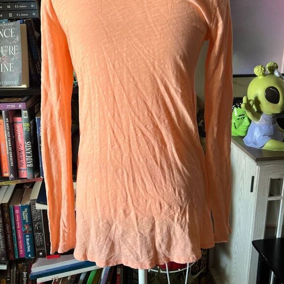 Left of center Size XS Light Orange long sleeve t shirt Anthropologie - Picture 7 of 7